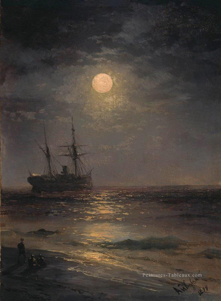 nuit lunaire 1899 Romantique Ivan Aivazovsky russe Peintures à l'huile